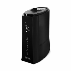 Ultrazvukový zvlhčovač vzduchu s ionizátorem a možností aromaterapie Airbi TWIN - černý - 2. jakost - krátkodobě používané